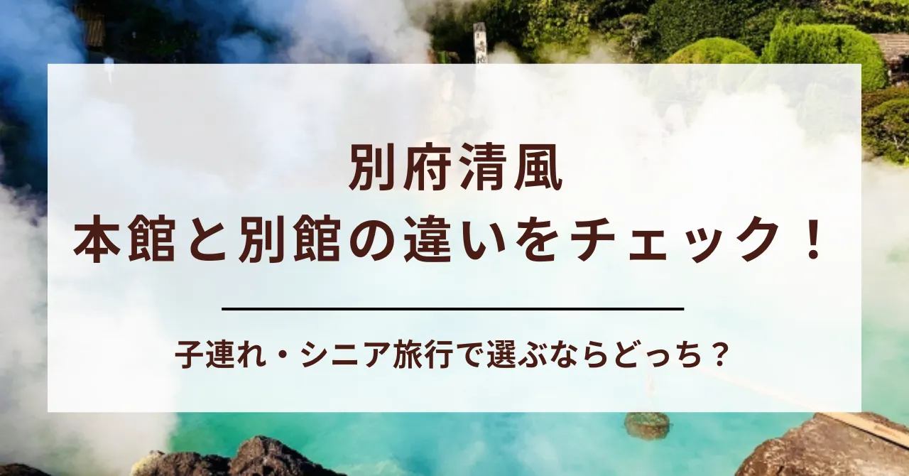 【必見】別府清風の本館と別館の違いを解説！どっちが子連れ・年配向き？